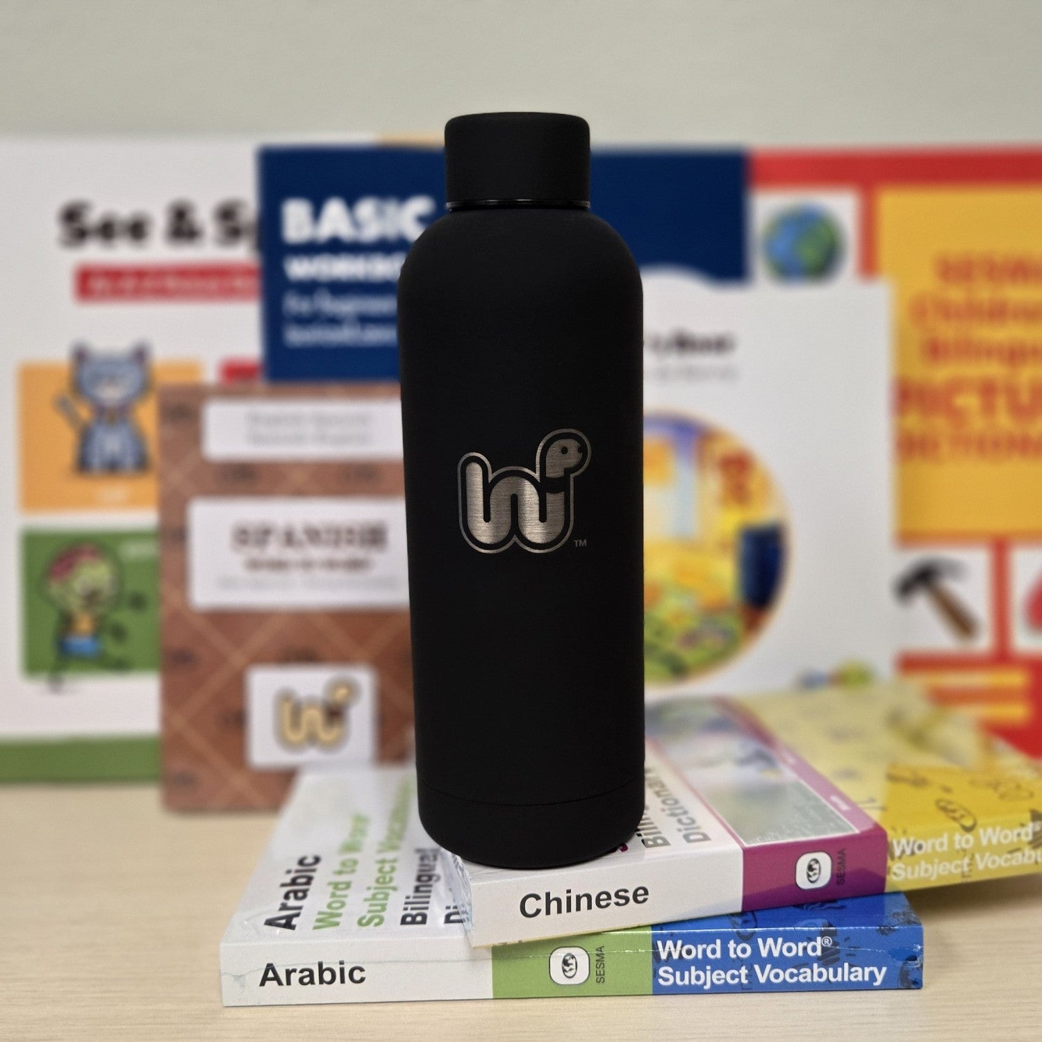 Word to Word eBook & Print Water Bottle