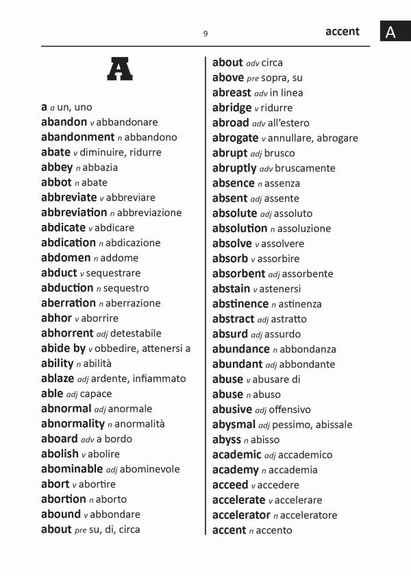 Italian BD Word to Word® Dictionary
