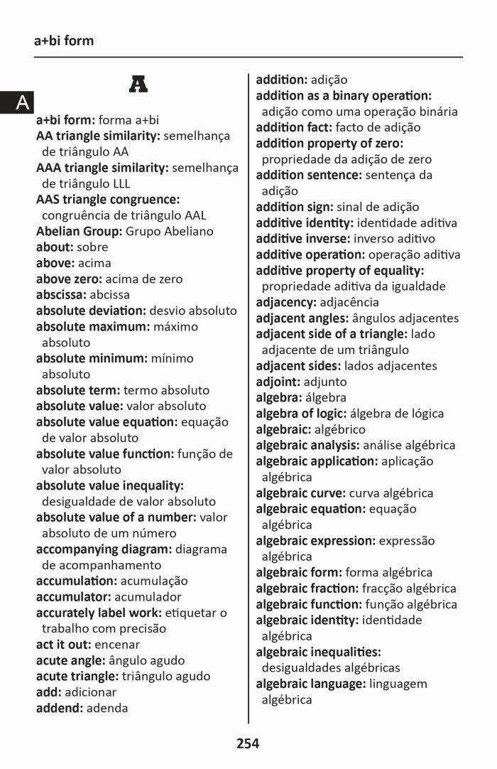 Portuguese BD Word to Word® with Subject Vocab