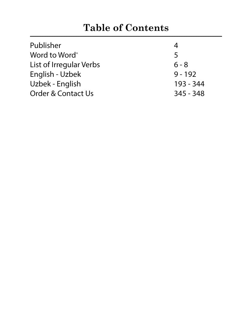 Uzbek BD Word to Word® Dictionary