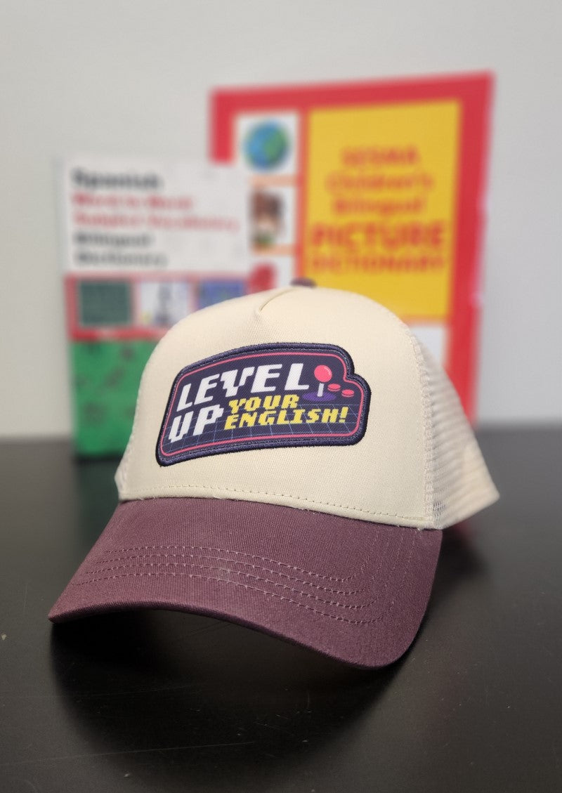 Level Up Your English Trucker Hat - White