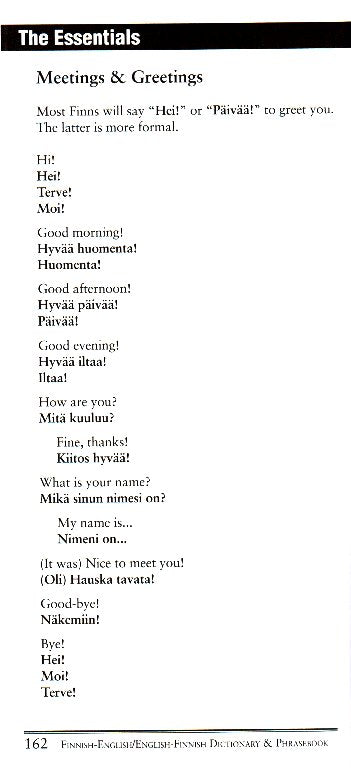 Finnish-English / English-Finnish Hipp Dictionary and Phrasebook
