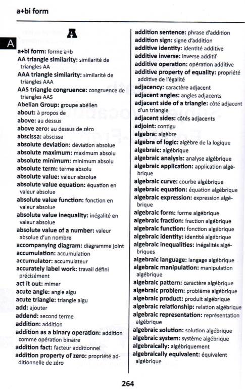 French BD Word to Word® with Subject Vocab