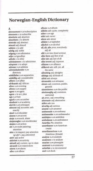 Norwegian-English / English-Norwegian Hipp Dictionary and Phrasebook