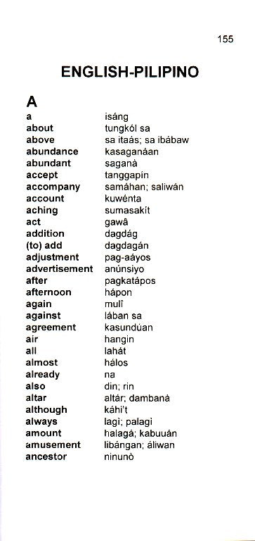 Pilipino-English / English-Pilipino (Tagalog) Hipp Dictionary and Phrasebook