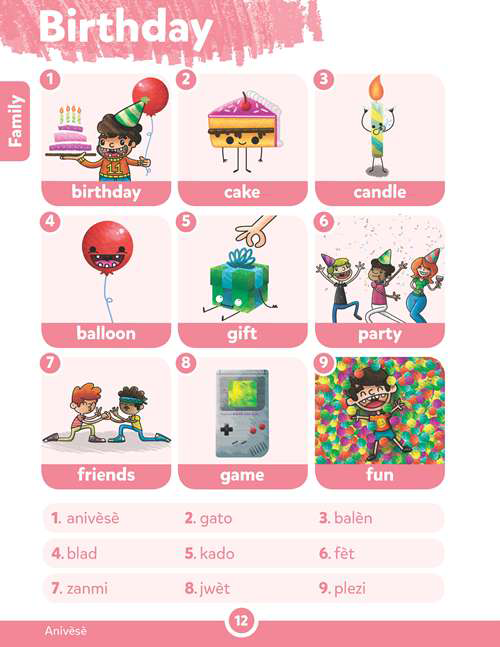 Haitian Creole-English Bilingual Bear Picture Dictionary