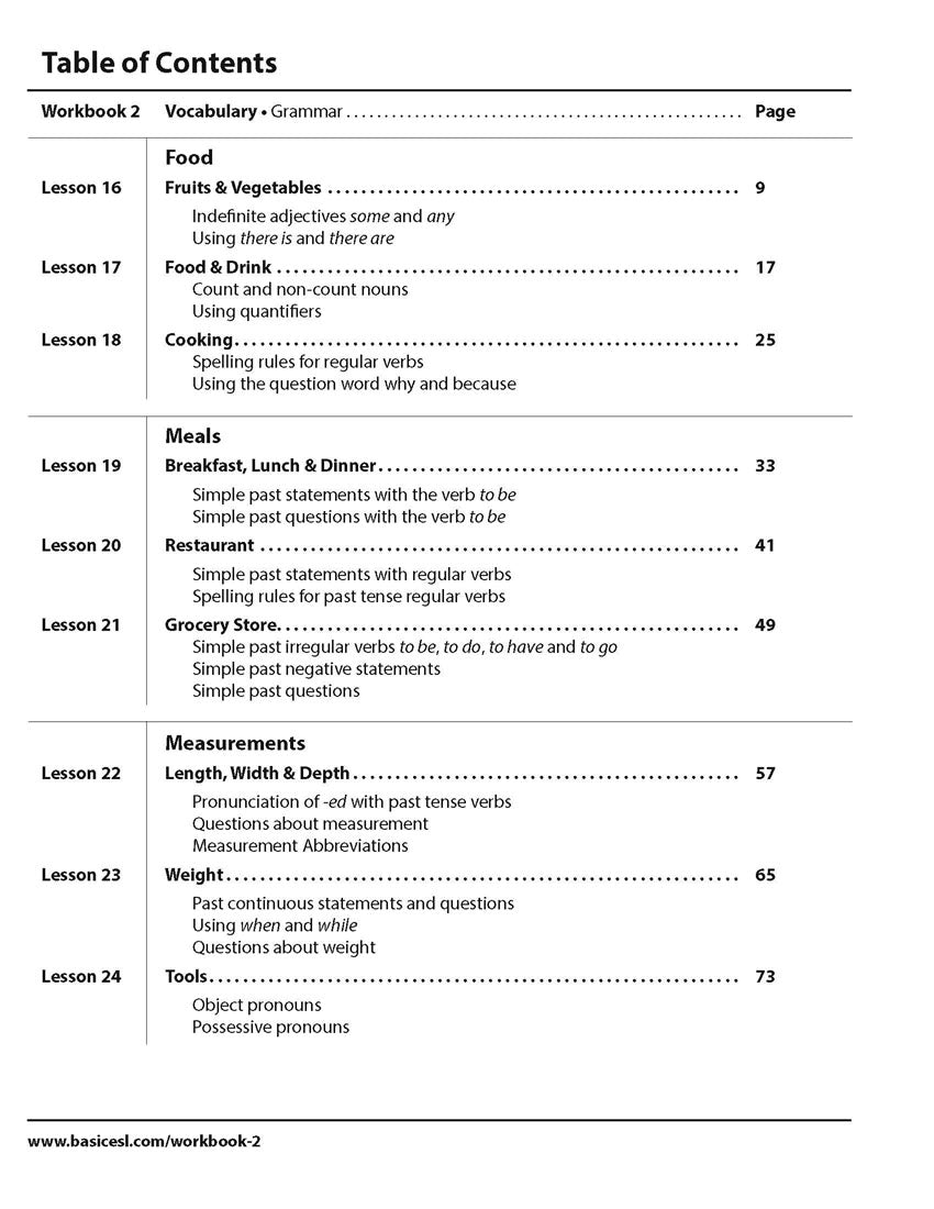 Basic ESL Workbook 2