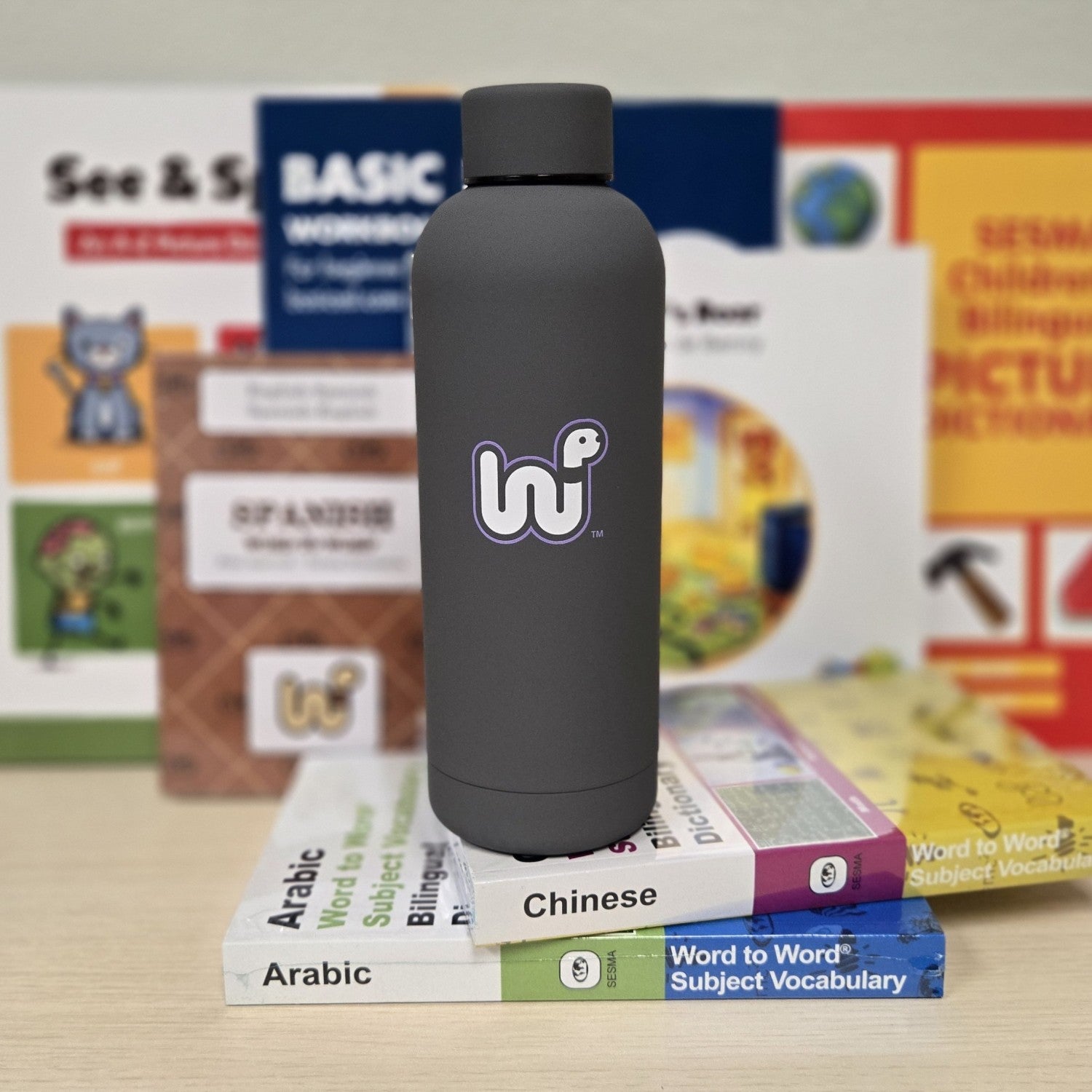 Word to Word eBook & Print Water Bottle