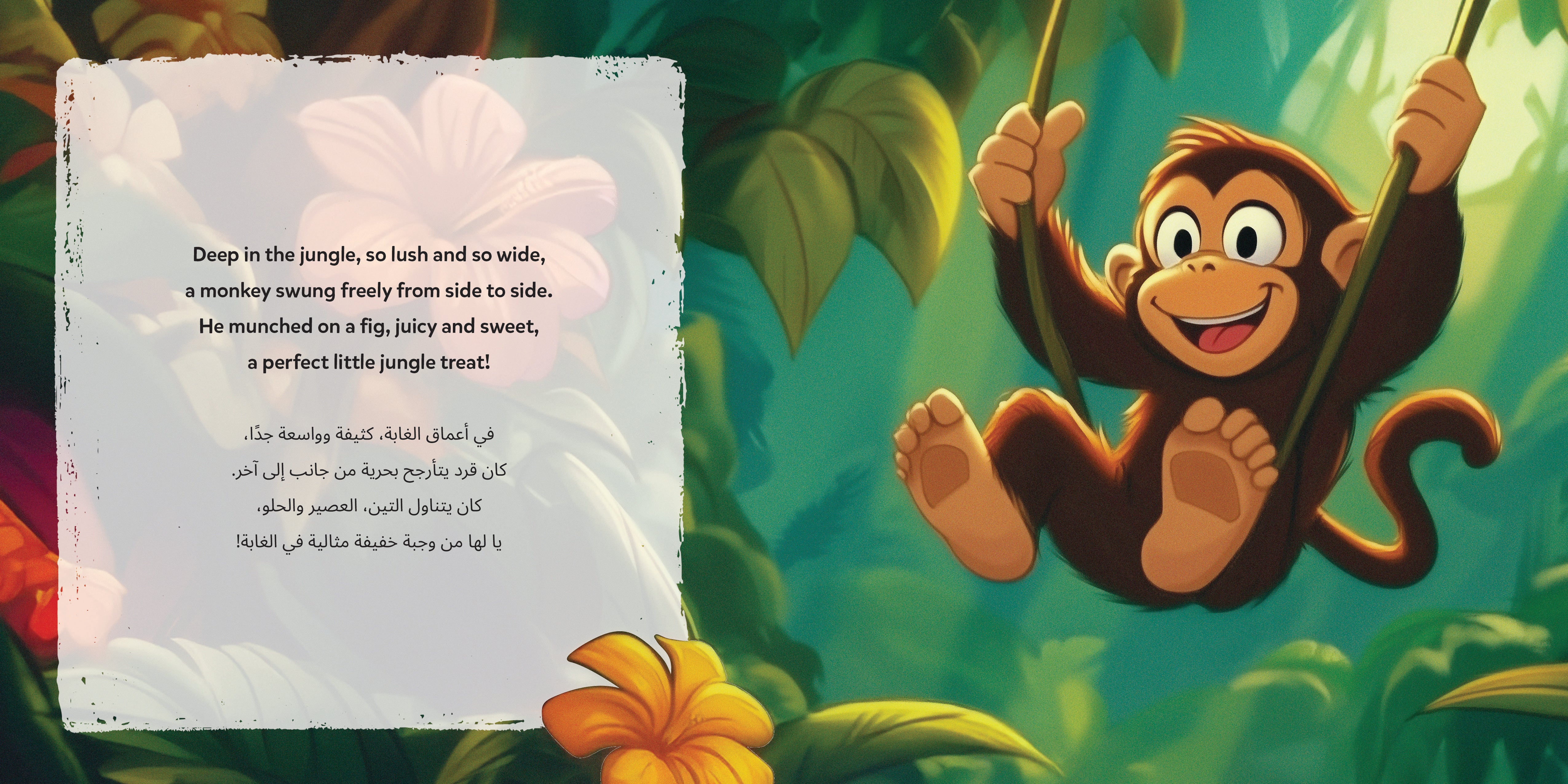 Arabic-English The Monkey and the Crocodile