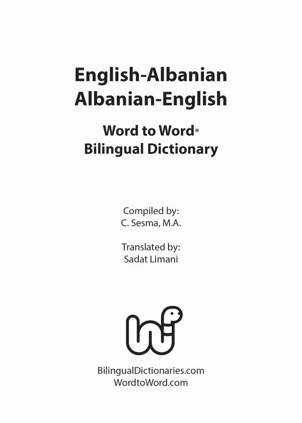 Albanian BD Word to Word® Dictionary