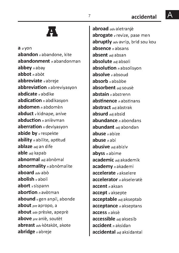 Haitian Creole BD Word to Word® Dictionary
