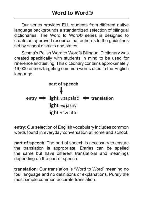 Polish BD Word to Word® Dictionary