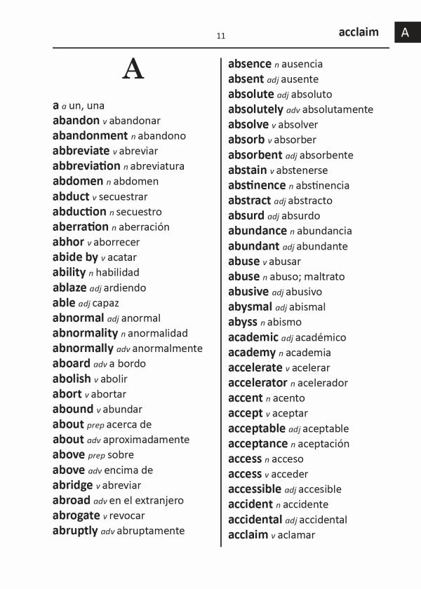 Spanish BD Word to Word® Dictionary