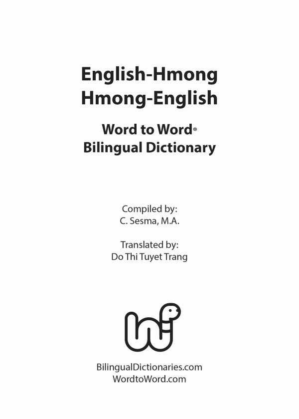 Hmong BD Word to Word® Dictionary