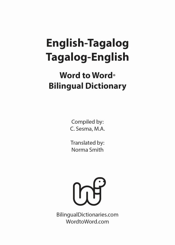 Tagalog BD Word to Word® Dictionary