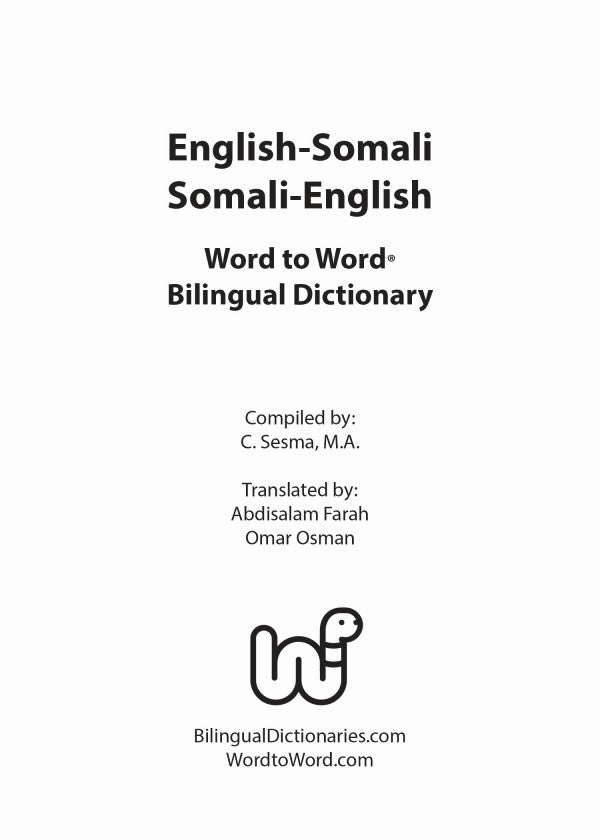Somali BD Word to Word® Dictionary