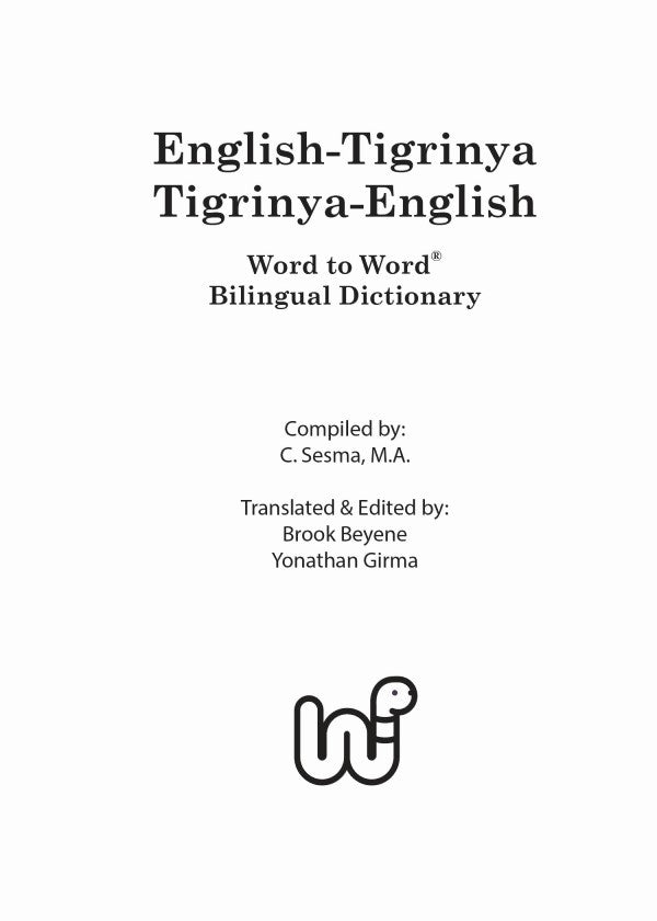 Tigrinya BD Word to Word® Dictionary