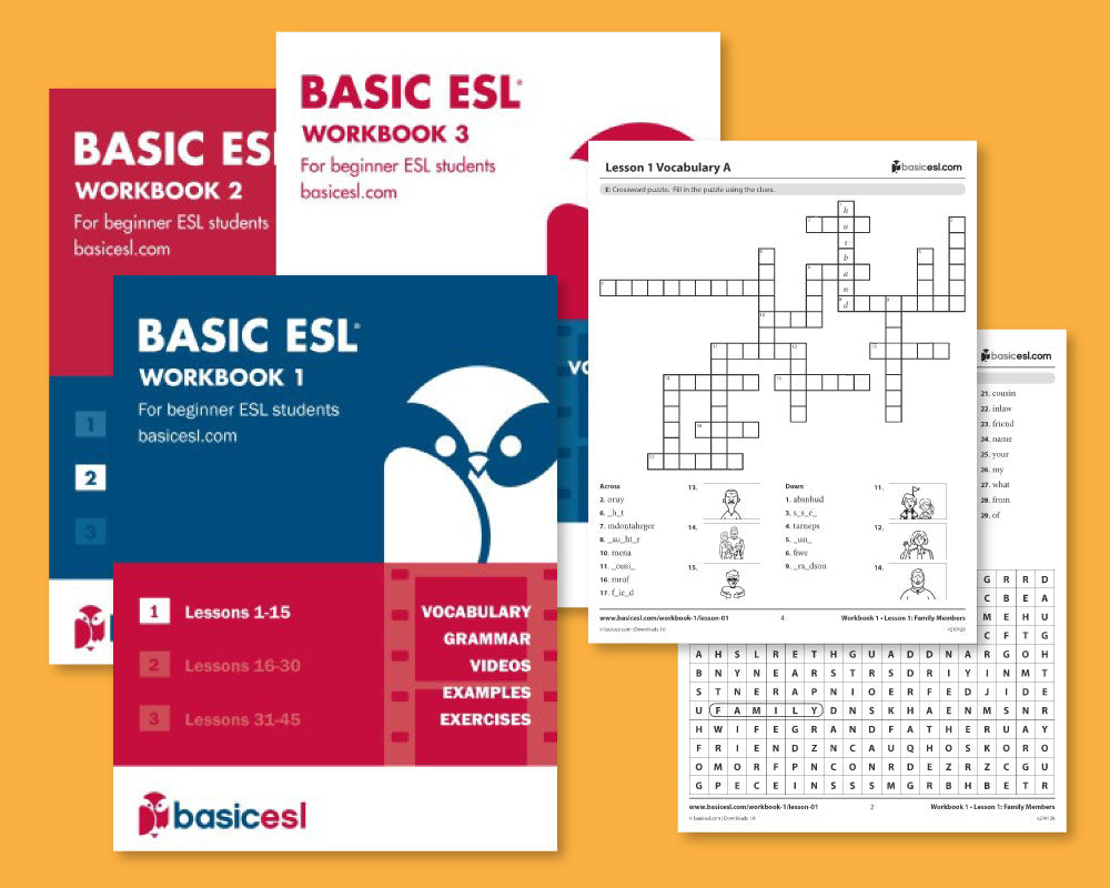 Basic ESL Workbooks 1-3 + Downloads