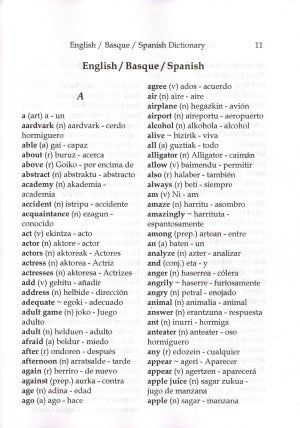English-Basque-Spanish Concise Dictionary