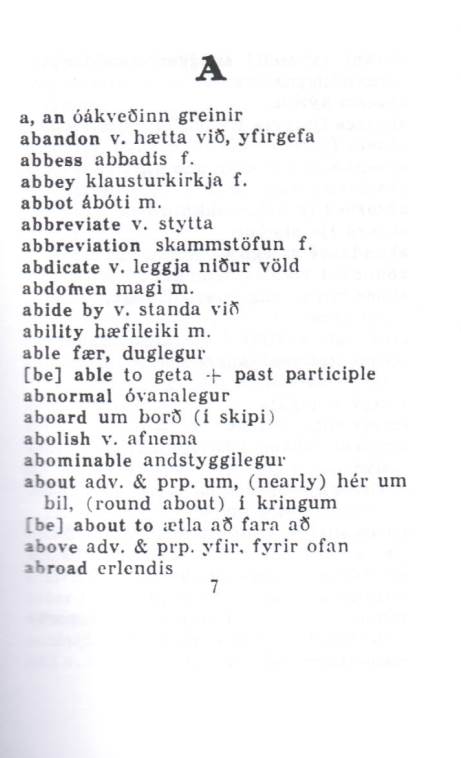 Icelandic-English / English-Icelandic Hipp Concise Dictionary