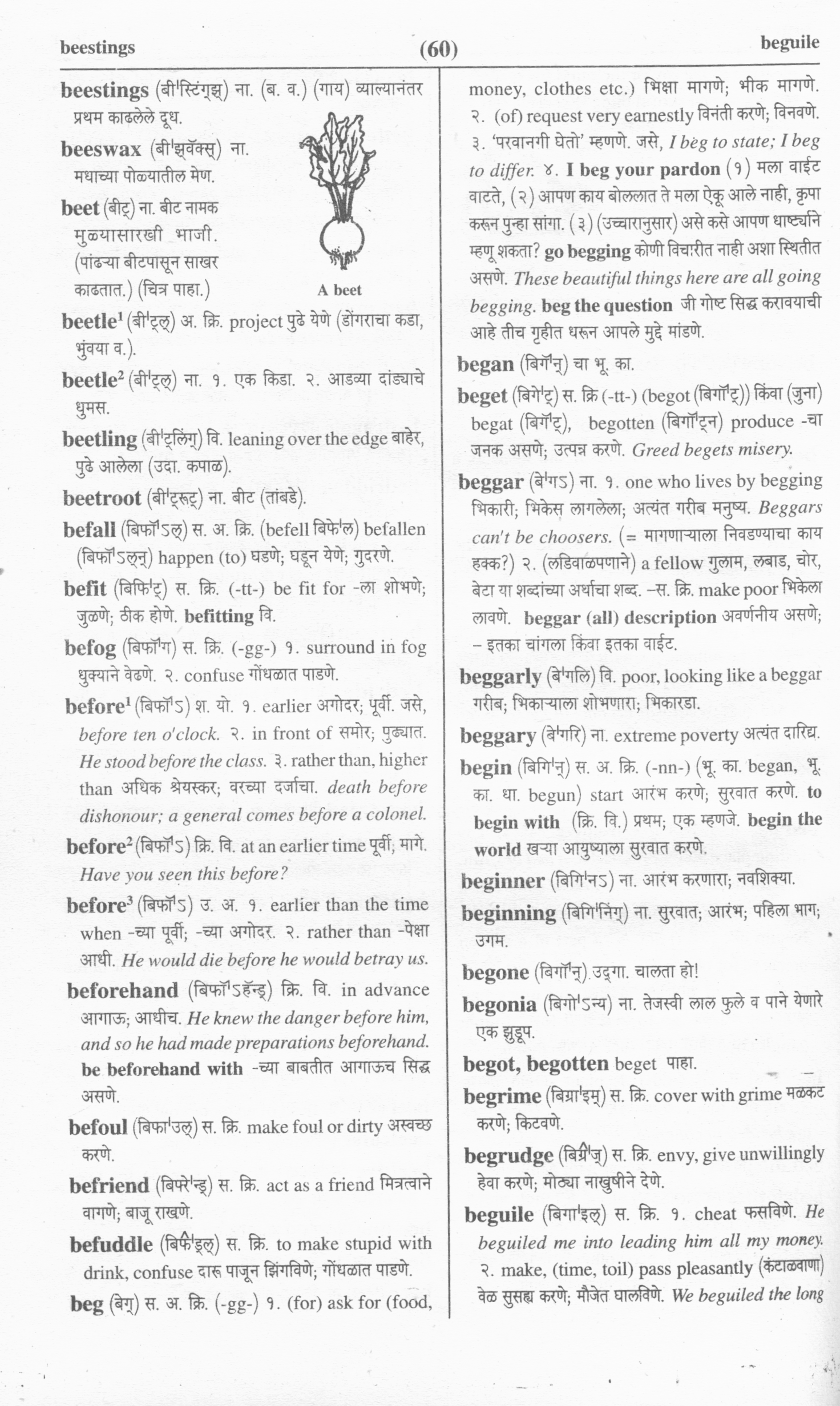 Marathi-English and English-Marathi Dictionary